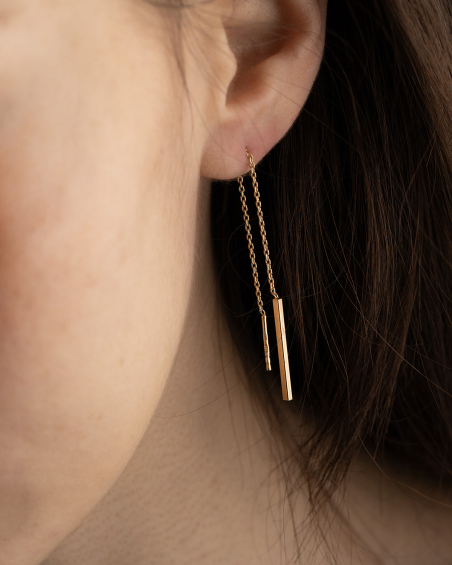 BOUCLE D'OREILLE CHAÎNE GOLDEN BUTTERFLY PLAQUÉE OR