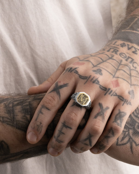 ANILLO CHEVALIER ROMEO CON GRABADO