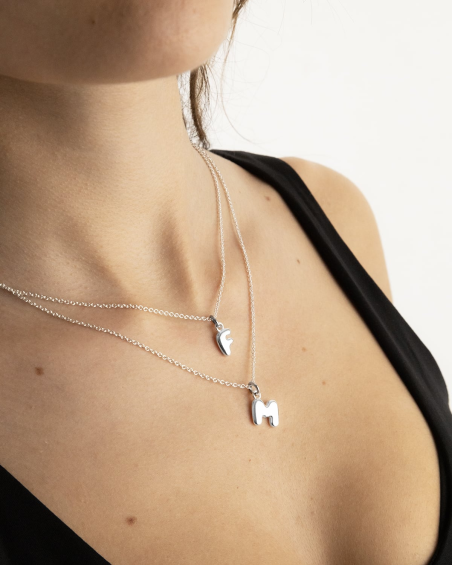 PENDENTIF LETTRE BOLD EN ARGENT