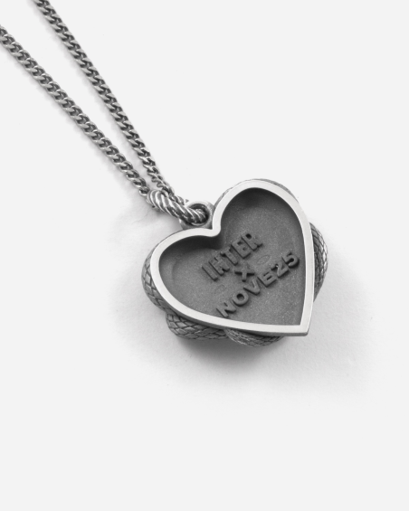 INTER X NOVE25 HEART WITH SNAKE LOVING YOU IS DESTINY PENDANT