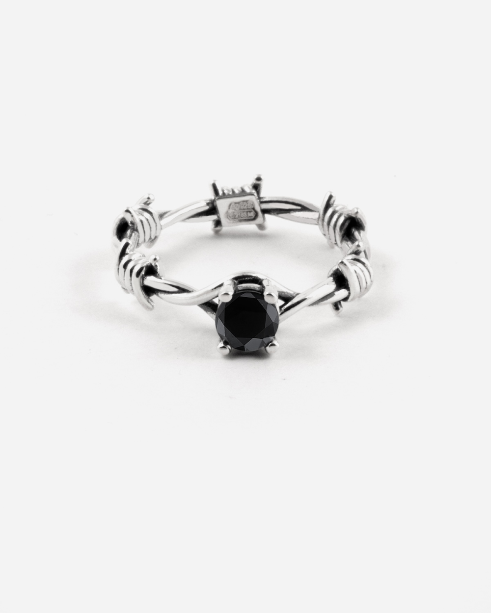 ALLIANCE SOLITAIRE BARBELÉ EN ARGENT...