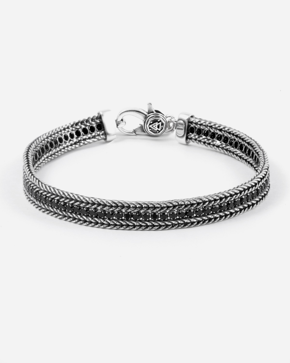 BLACK BOLD FOXTAIL TENNIS BRACELET...