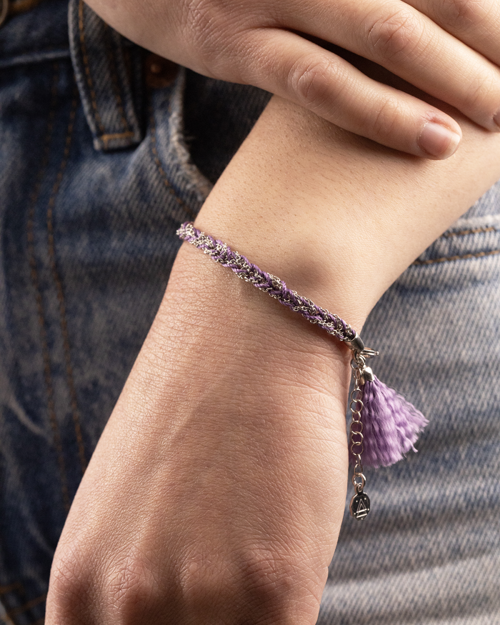 ARMBAND KABELKETTE SILVER WAVE MIT...