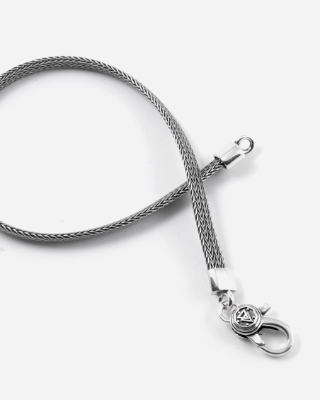 BRACCIALE CALZA PIATTA IN ARGENTO