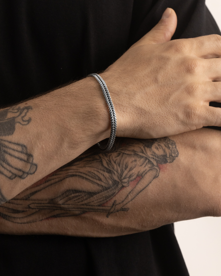 PULSERA COLA DE ZORRO FULL PERSIAN WAVE DE PLATA