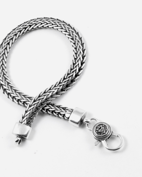 BRACELET OVAL PERSIAN WAVE EN ARGENT