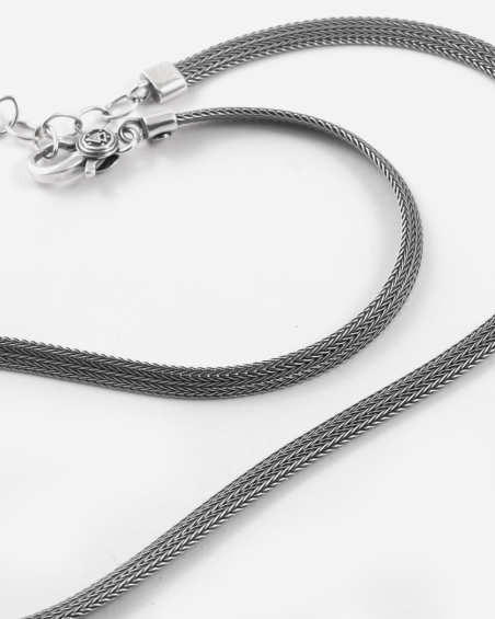 COLLANA CALZA PIATTA IN ARGENTO