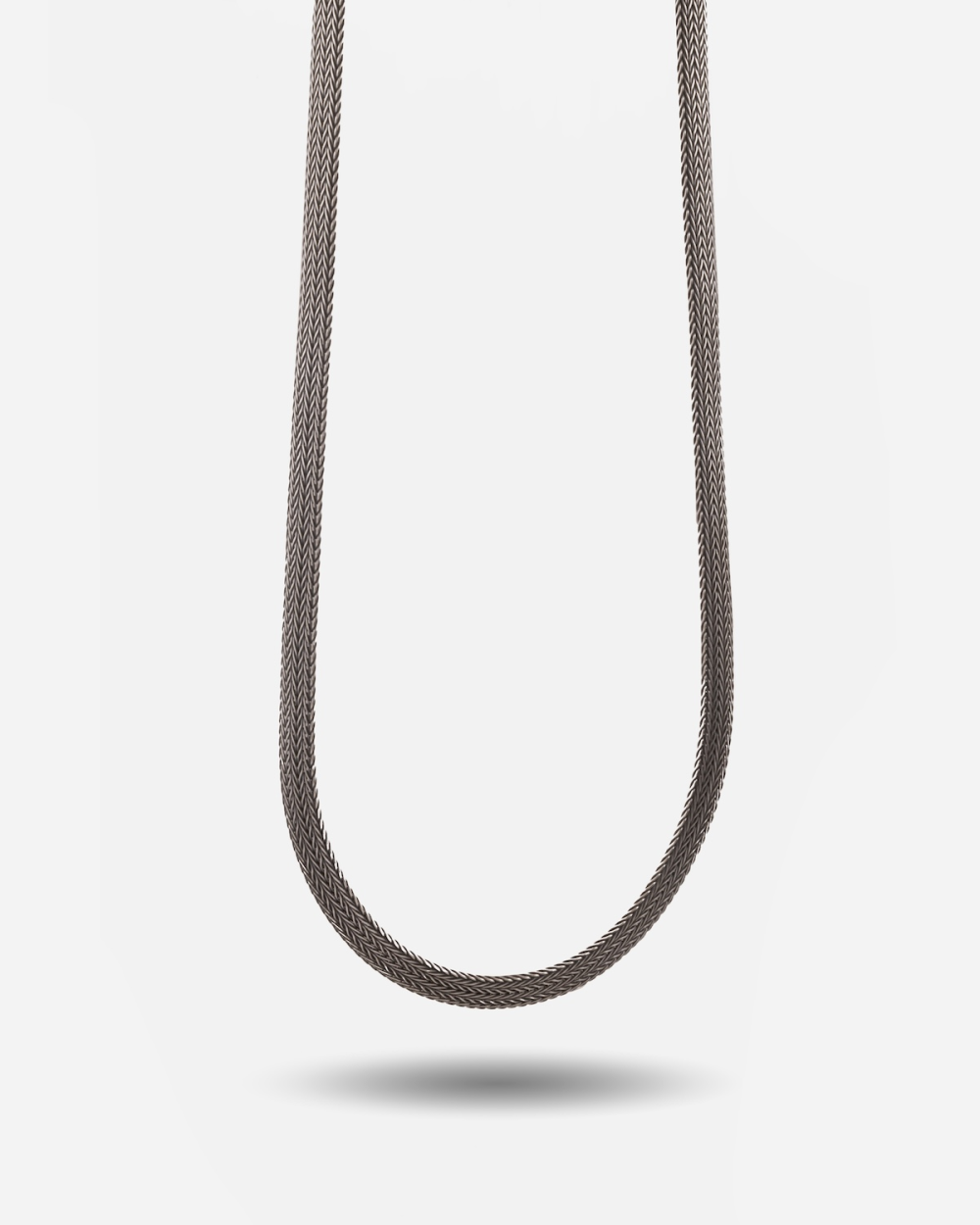 COLLIER CHAÎNE SERPENT PLATE EN ARGENT