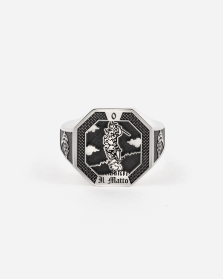 THE FOOL TAROT CARD SIGNET RING