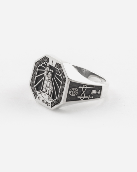 THE MAGICIAN TAROT CARD SIGNET RING