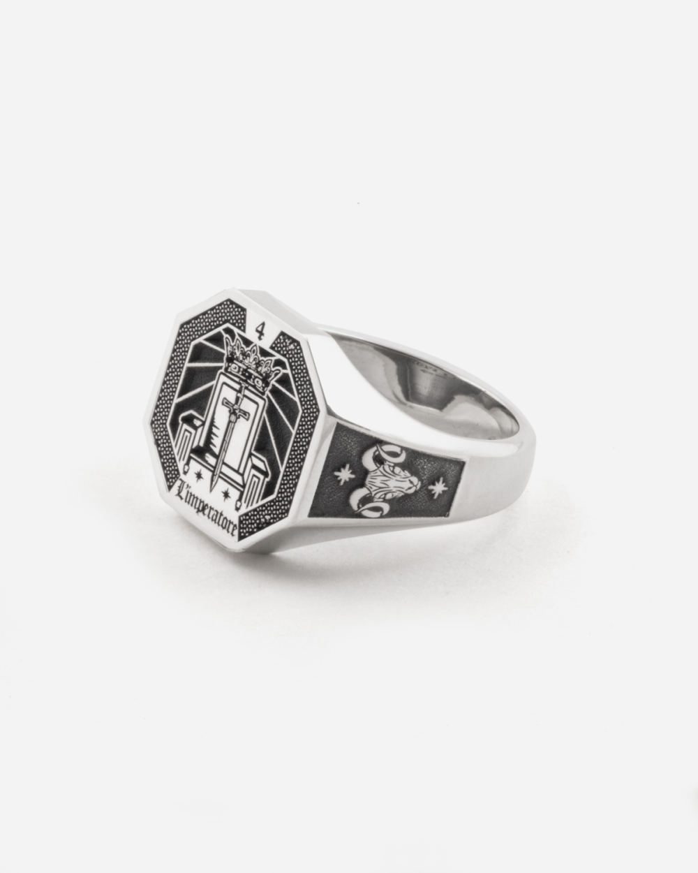 THE EMPEROR TAROT CARD SIGNET RING