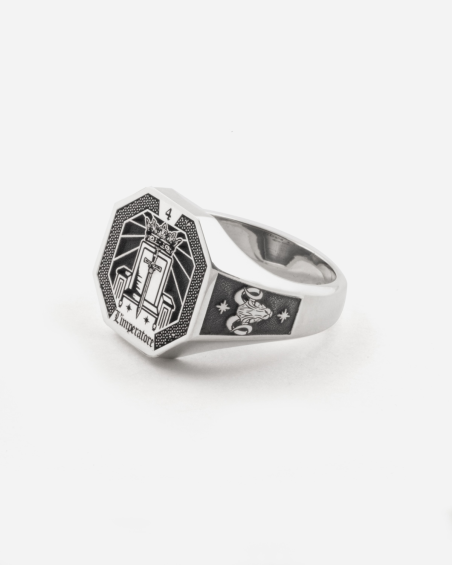 CHEVALIÈRE CARTE DE TAROT L'EMPEREUR