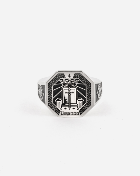 THE EMPEROR TAROT CARD SIGNET RING