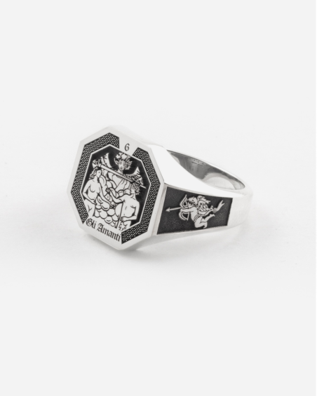 THE LOVERS TAROT CARD SIGNET RING