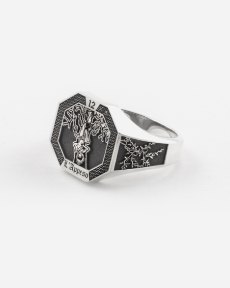 THE HANGED MAN CARD SIGNET RING