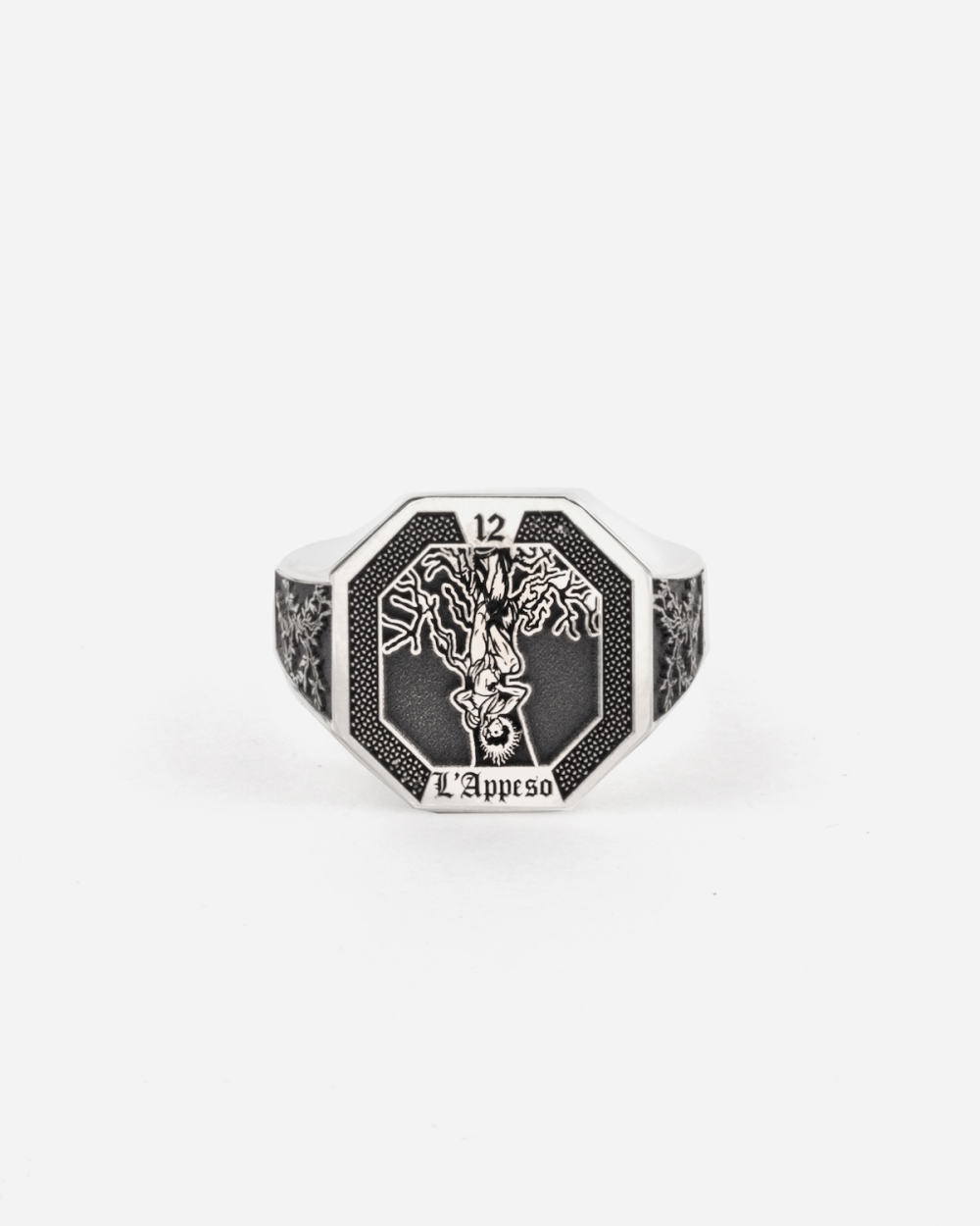 THE HANGED MAN CARD SIGNET RING