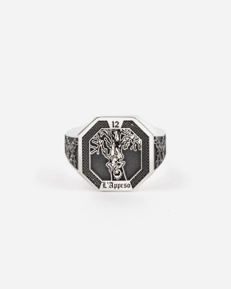 THE HANGED MAN CARD SIGNET RING