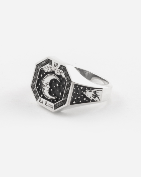 THE MOON CARD SIGNET RING