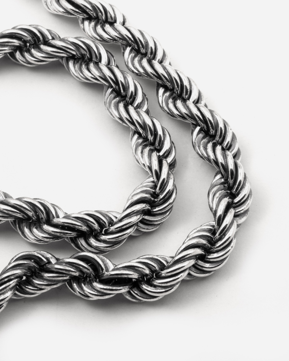 COLLIER CORDE 180 LIGHT EN ARGENT
