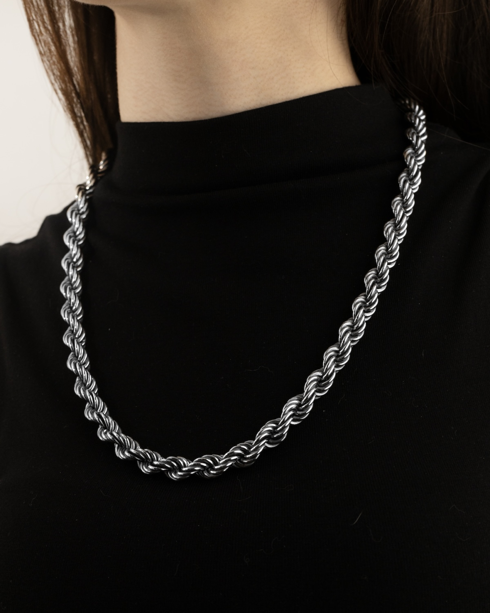 COLLANA CORDA 180 VUOTA IN ARGENTO