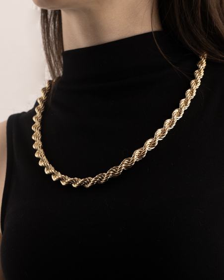 YELLOW GOLD 180 ROPE NECKLACE LIGHT