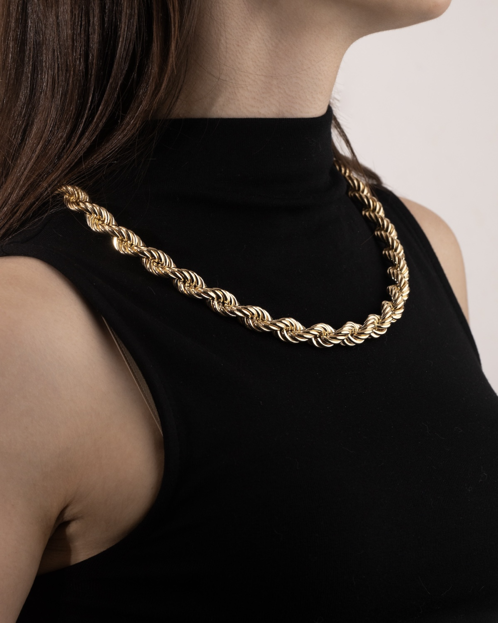 YELLOW GOLD 220 ROPE NECKLACE LIGHT