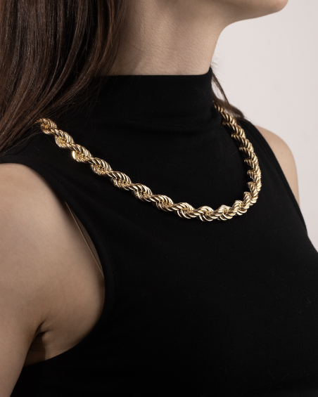 COLLAR CUERDA 220 LIGHT PLATEADO ORO