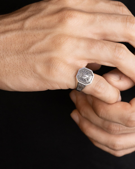 THE TOWER CARD SIGNET RING