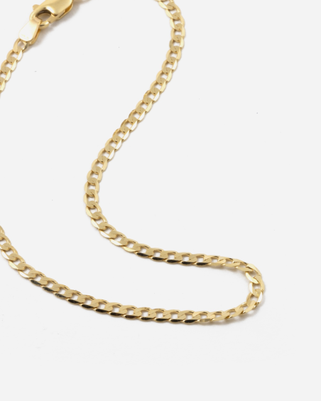 9KT GOLD 065 CURB CHAIN BRACELET