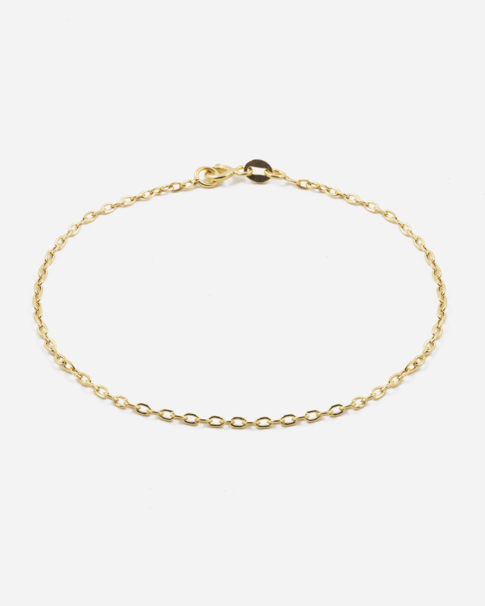 9KT GOLD 050 CABLE CHAIN BRACELET
