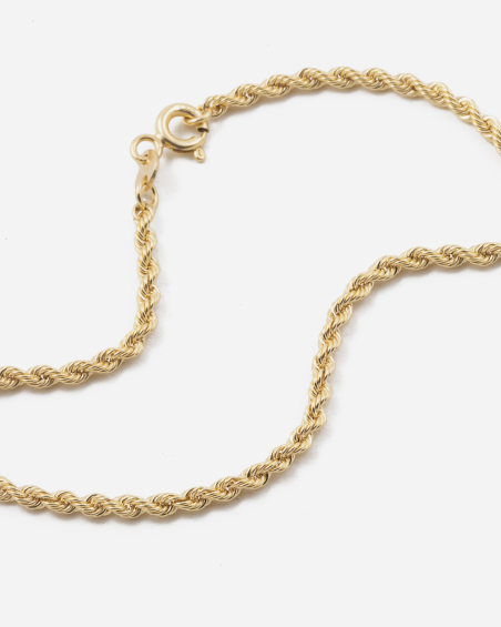 BRACELET CORDE 040 EN OR 9 KT