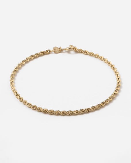 9KT GOLD 040 ROPE BRACELET