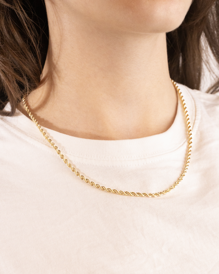 COLLIER CORDE 050 EN OR 9 KT