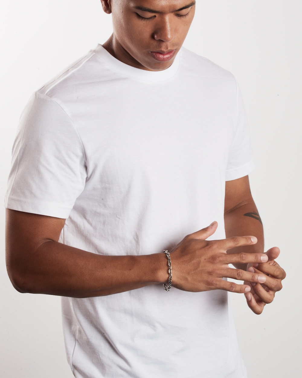 BRACCIALE CATENA TRAVERSINO IN ARGENTO