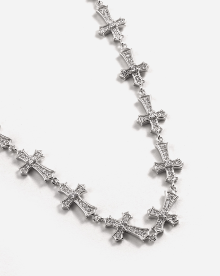 GOTHIC CROSSES NECKLACE WITH BRILLIANTS