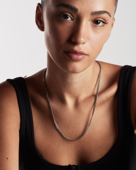 DOUBLE ROMBUS CURB CHAIN NECKLACE