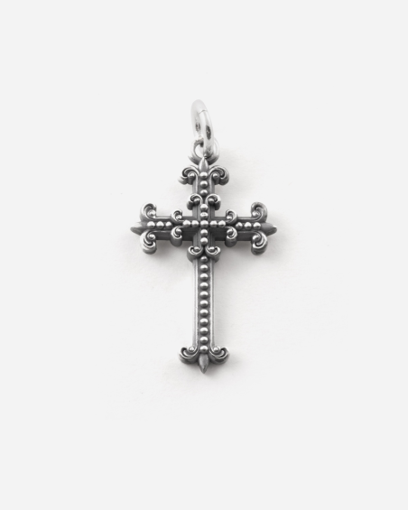 COLGANTE CRUZ GÓTICA PEQUEÑA GRACIA DE PLATA