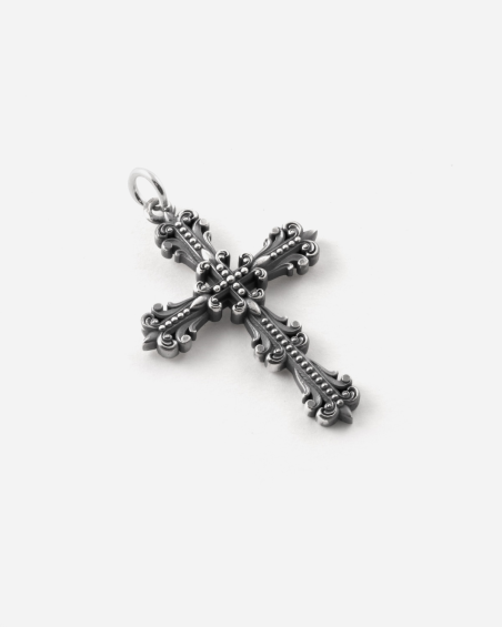 COLGANTE CRUZ GÓTICA GRANDE MILAGRO DE PLATA