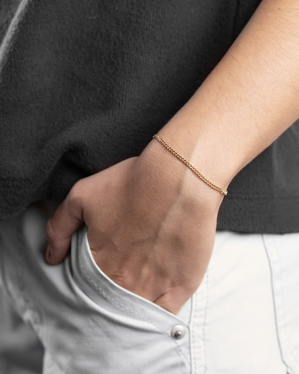 BRACELET GOURMETTE 060 EN OR 18 KT