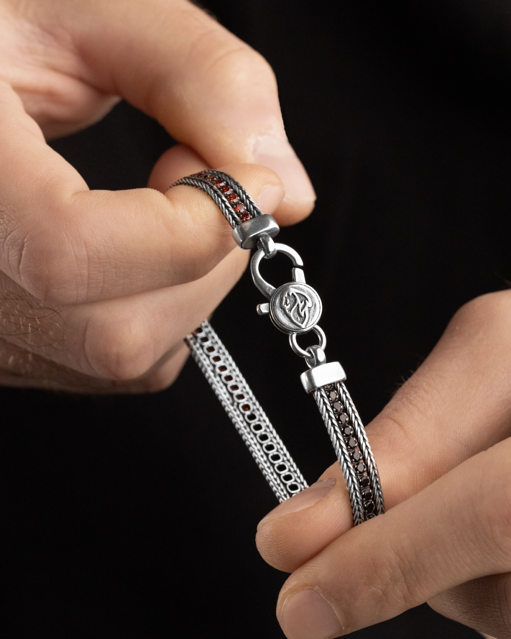 BRACCIALE TENNIS AC MILAN IN ARGENTO...