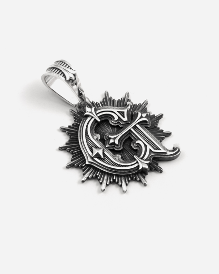 COLGANTE LETRA CON RAYOS RAE PRIMO X NOVE25