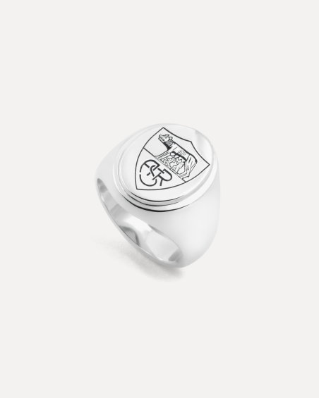 AS ROMA HERITAGE CREST OVAL SIGNET RING