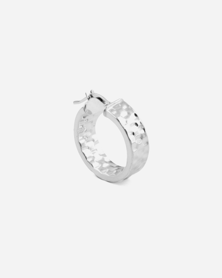 WIDE HAMMERED HOOP EARRING...