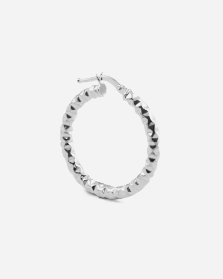 BOUCLE D'OREILLE CERCLE TAILLE DIAMANT 3 MM DIAM 21 MM