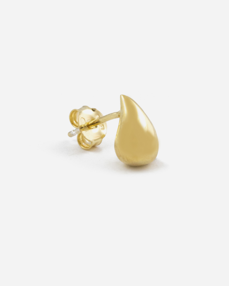 TEARDROP STUD EARRING GOLD PLATED