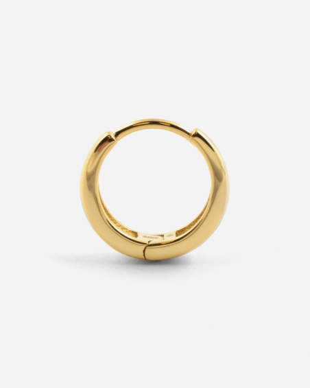 PENDIENTE DE ARO DIÁM 11 MM CON CIERRE DE CLIC PLATEADO ORO