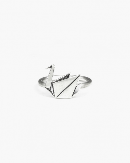 BAGUE ORIGAMI CYGNE