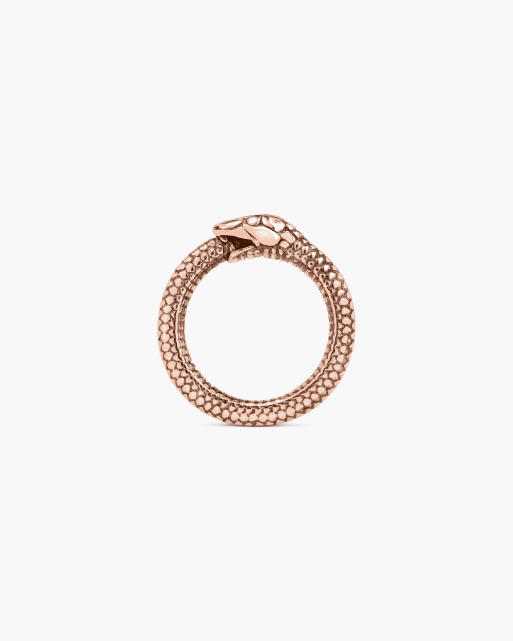 ANILLO SERPIENTE UROBORO ORO ROSADO