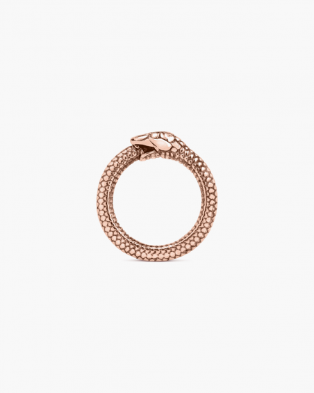 ANILLO SERPIENTE UROBORO ORO ROSADO