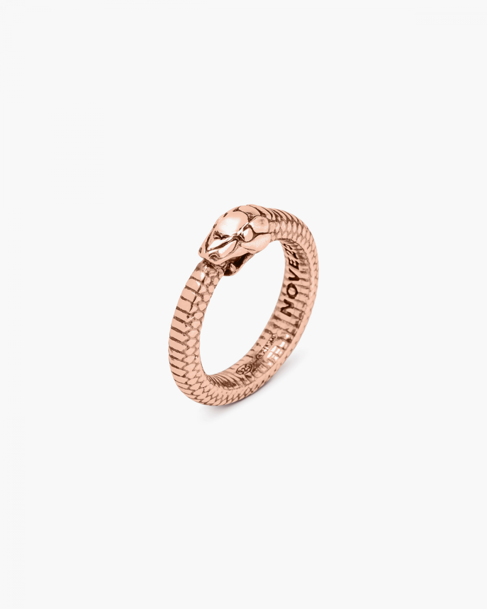 ANILLO SERPIENTE UROBORO ORO ROSADO